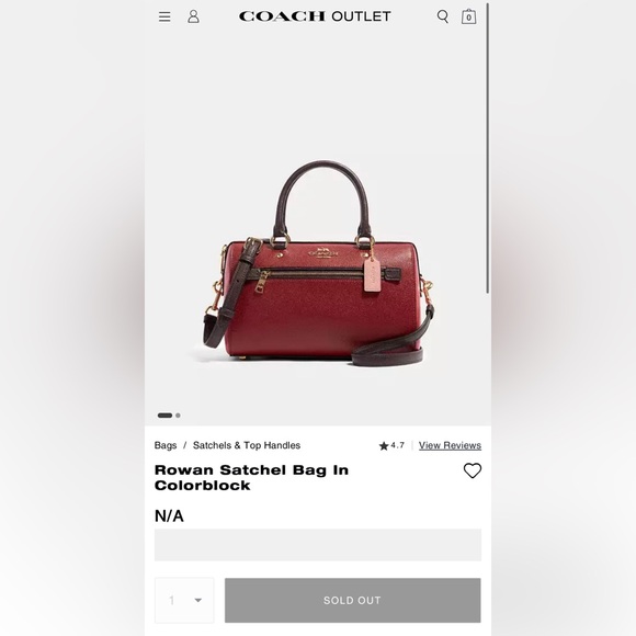 COACH Rowan Satchel Bag in Colorblock 😍🔥 - Picture 7 of 12